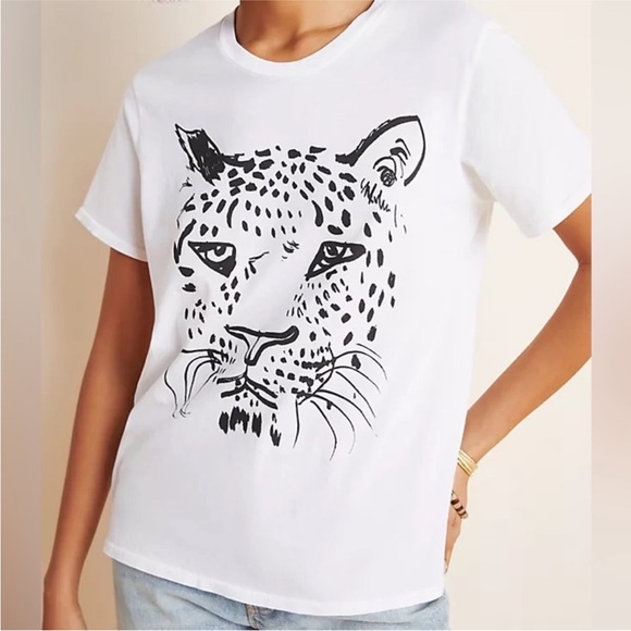 Clare V Anthropologie Collab Jaguar Tee Size S - Picture 2 of 11